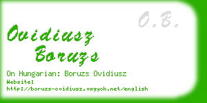 ovidiusz boruzs business card